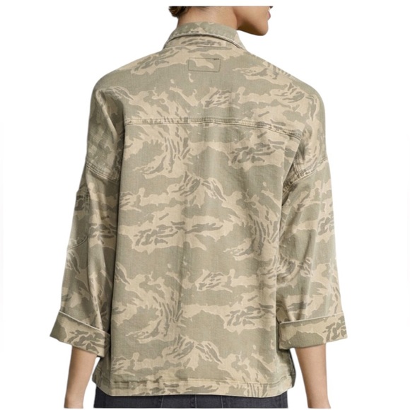CURRENT ELLIOTT The Militia Utility Canvas Jacket in Broken Camo - Picture 2 of 14